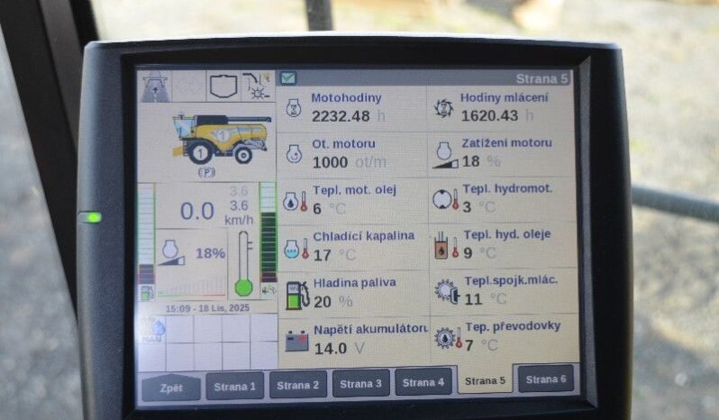 NEW HOLLAND CX8.80 SKLÍZECÍ MLÁTIČKA S ŽACÍ LIŠTOU 7,5M A VOZÍKEM – 13938 full
